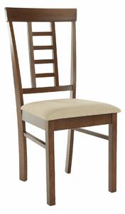 Scaun OLEG NEW, bej/nuc, tesatura/lemn, 45x48x95 cm
