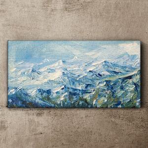 Tablou canvas Pictură montană de iarnă