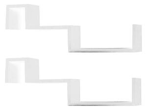 Set 2 rafturi FRI NEW, alb, 77x10x28 cm