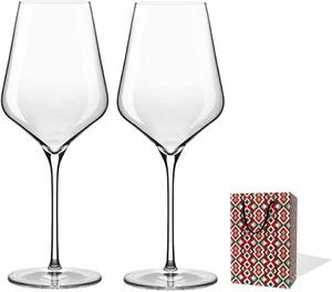 Set de 2 pahare pentru vin Gracefulhat, sticla, 26,5 x 6,5 cm, 505 ml