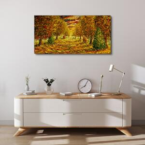 Tablou canvas Pictură de pădure de toamnă