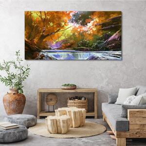 Tablou canvas Pădure abstractă Râul Natură