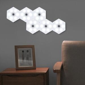 Set 3 Lampi modulare Hexagon 15 culori RGB, telecomanda, senzor tactil