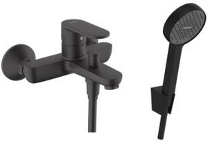 Set baterie cadă-duș Hansgrohe Vernis Blend 71440670, set de duș Hansgrohe Activera Select S 28052670