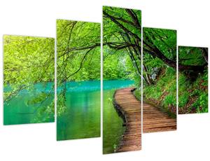 Tablou - Lacurile Plitvice (150x105 cm)