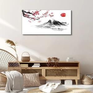 Tablou canvas cerneală munte asiatic