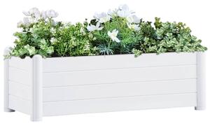 Strat înălțat de grădină, alb, 100 x 43 x 35 cm, PP