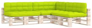 Perne pentru canapea din paleți, 7 buc, verde crud
