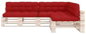 Perne canapea din paleți, 7 buc, roșu