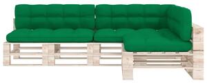 Perne pentru canapea din paleți, 7 buc., verde