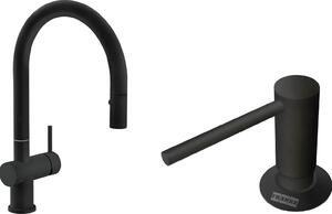 Set baterie bucătărie Franke Active Neo 115.0653.404, dozator de lichid Franke Comfort 112.0753.277