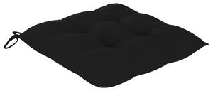 Perne de scaun, 2 buc., negru, 40 x 40 x 7 cm, textil