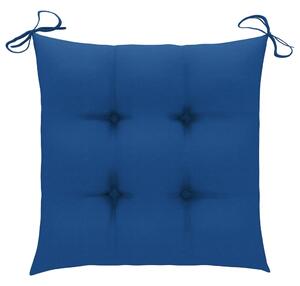 Perne de scaun, 6 buc., albastru, 40 x 40 x 7 cm, textil