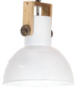 Lampă suspendată industrială 25 W alb, 32 cm, mango E27, rotund