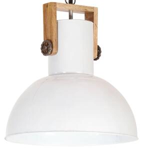 Lampă suspendată industrială 25 W alb 42 cm, mango E27, rotund