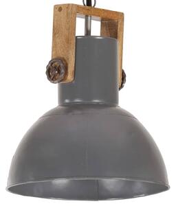Lampă suspendată industrială 25 W gri, 32 cm, mango E27, rotund