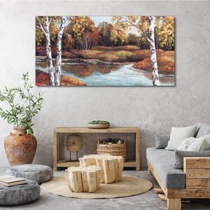 Tablou canvas peisaj de pădure fluvială
