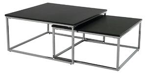 Set 2 masute cafea AMIAS, negru/crom