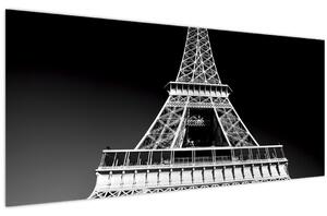 Tablou - Turnul Eiffel, alb-negru (120x50 cm)