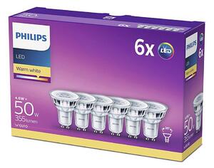 SET 6x bec LED Philips GU10/4,6W/230V 2700K