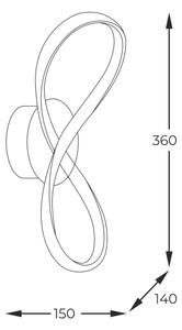 Aplică LED Zuma Line 20026W-GD FERMI LED/12W/230V 3000/4000/6000K