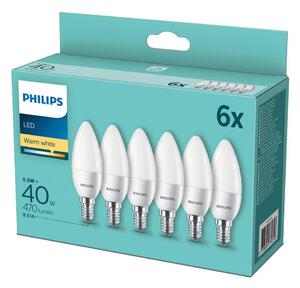 SET 6x Bec LED Philips E14/5,5W/230V 2700K