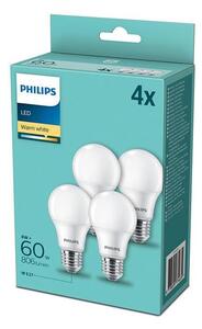 SET 4x bec LED Philips E27/8W/230V 2700K