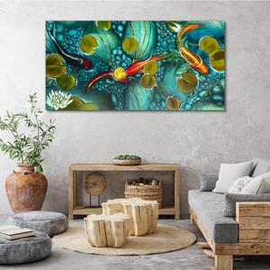 Tablou canvas Pește Koi Flori Natura
