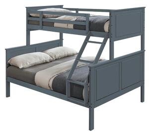 Pat supraetajat NEVIL 90x200/140x200, gri antracit, cu somiera