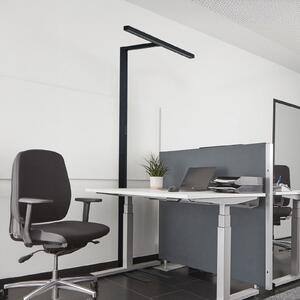 Arcchio Lampadar LED pentru birou Jolinda, în formă de T, negru, 4.000 K, reglabil, Negru, Studiu / Birou, Aluminiu, Modern