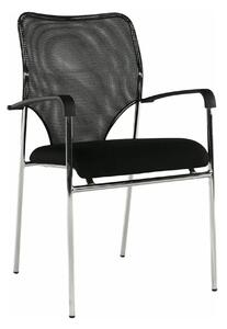 Scaun conferinta UMUT, negru/crom, plasa/metal, 54x56x82 cm