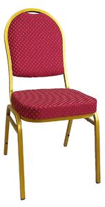 Scaun JEFF 3 NEW, rosu/auriu, tesatura/metal, 46x57x93 cm