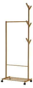 Stander haine VIKIR TYP 1, bambus, lemn, 60x35x174 cm
