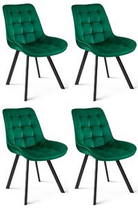 Set 4 Scaune Bucatarie/Dining Sunny Catifea Verde