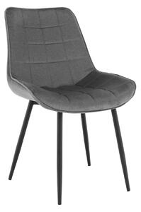 Scaun SARIN, gri/negru, catifea/metal, 54x64x82 cm