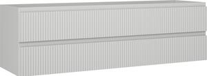 Mexen Rivel, mobilier baie 160 cm, 2 sertare, canelat, gri mat, 91A20-16047-2-BFF62