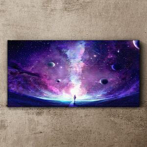 Tablou canvas cerul nopții universul stelelor