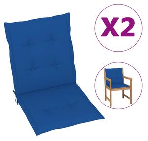 Perne scaun de grădină, 2 buc., albastru regal, 100 x 50 x 3 cm
