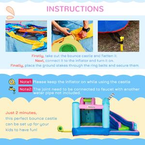Castel gonflabil pentru copii Outsunny cu geanta de transport 3,3x2,8x2m | Aosom RO
