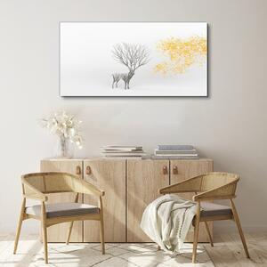 Tablou canvas Frunze de cerb abstracte