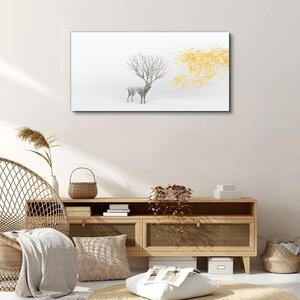 Tablou canvas Frunze de cerb abstracte