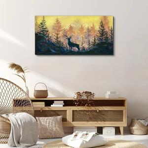 Tablou canvas pădure animale căprioare