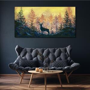 Tablou canvas pădure animale căprioare