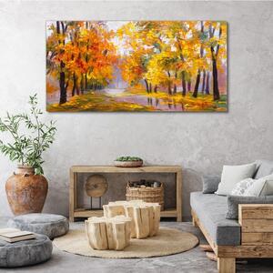 Tablou canvas Abstracție pădure.frunze de toamnă
