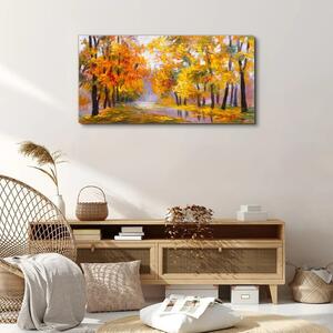 Tablou canvas Abstracție pădure.frunze de toamnă