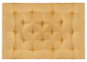 Pernă pentru canapea din paleți, galben, 120 x 80 x 10 cm
