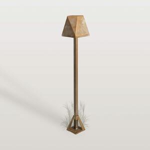 Moretti Luce Lampă cu soclu LED Silva Edge, înălțime 50 cm, alamă antică, Bronz / Alamă Veche, Alamă, Casă de țară / Rustic