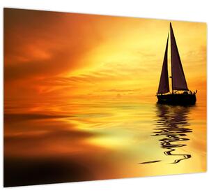 Tablou - Sailboat la apus de soare (70x50 cm)
