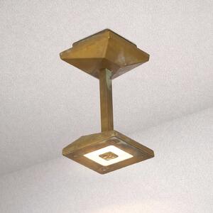 Moretti Luce Lampă de tavan pentru exterior cu LED Aura Edge, înălțime 20 cm, alamă antică, Bronz / Alamă Veche, Alamă, Casă de țară / Rustic