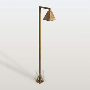 Moretti Luce Bornă luminoasă LED Silva Edge, 100 x 19 cm, alamă antică, Bronz / Alamă Veche, Alamă, Casă de țară / Rustic